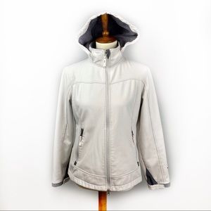 Free Country Fleece Lined Hoodie Front Zip Long Sleeve Jacket Small